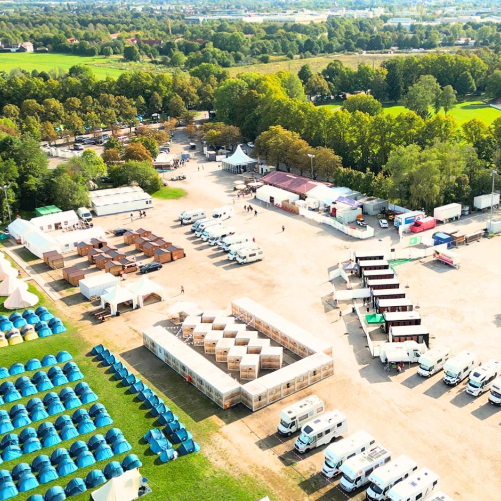 Oktoberfest Wiesn Camp Lodge Мюнхен Экстерьер фото